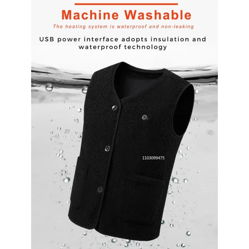 Veste chauffante USB 16 zones pour pêche hivernale homme femme chauffage lavable ski randonnée