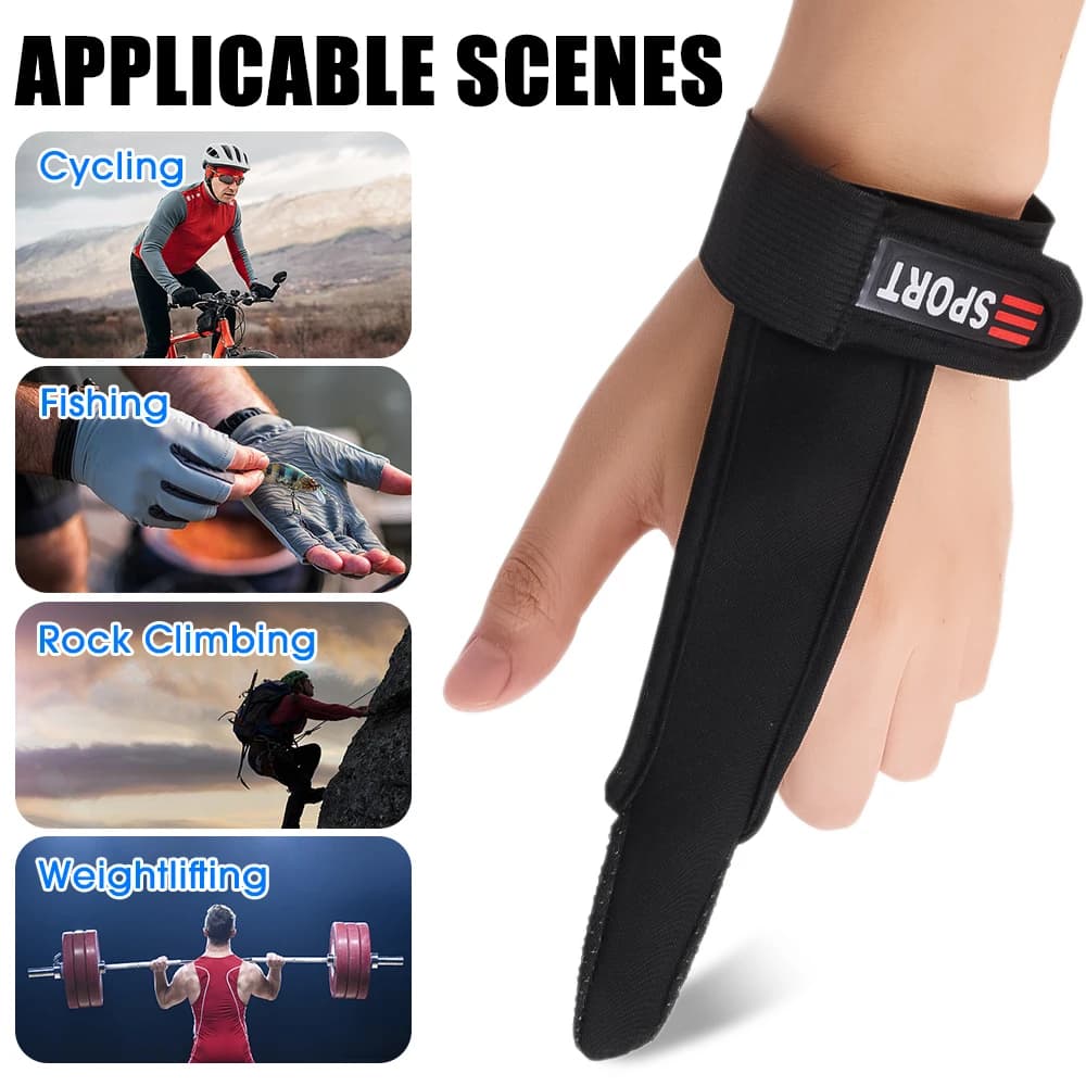 Gants de protection doigt unique pour lancer longue distance pêche avec manchon anti-dérapant index