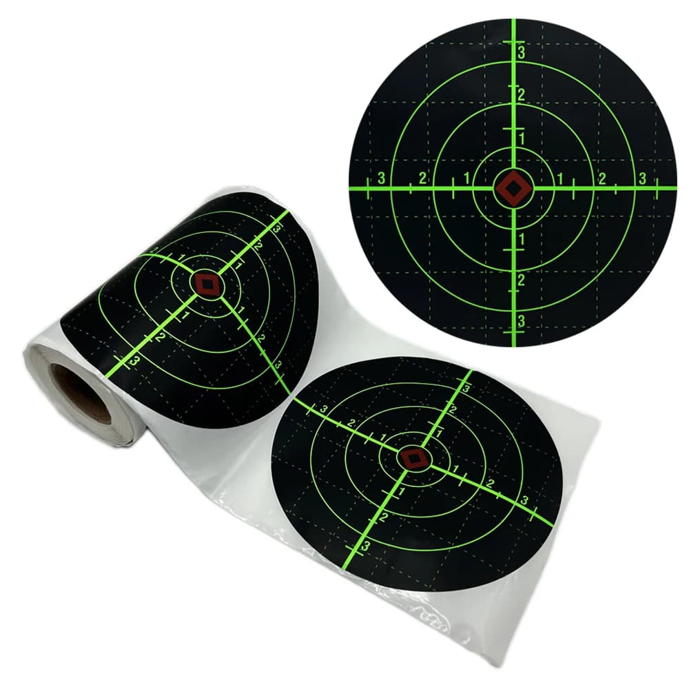 100 cibles autocollantes fluo vert éclaboussures pour BB gun pistolet à plombs rifle airsoft