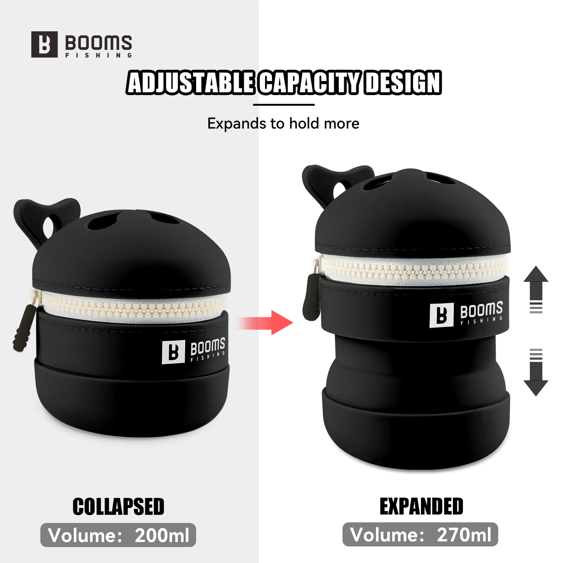 Sac de rangement silicone pliable pour déchets de pêche - Accessoire écologique camping