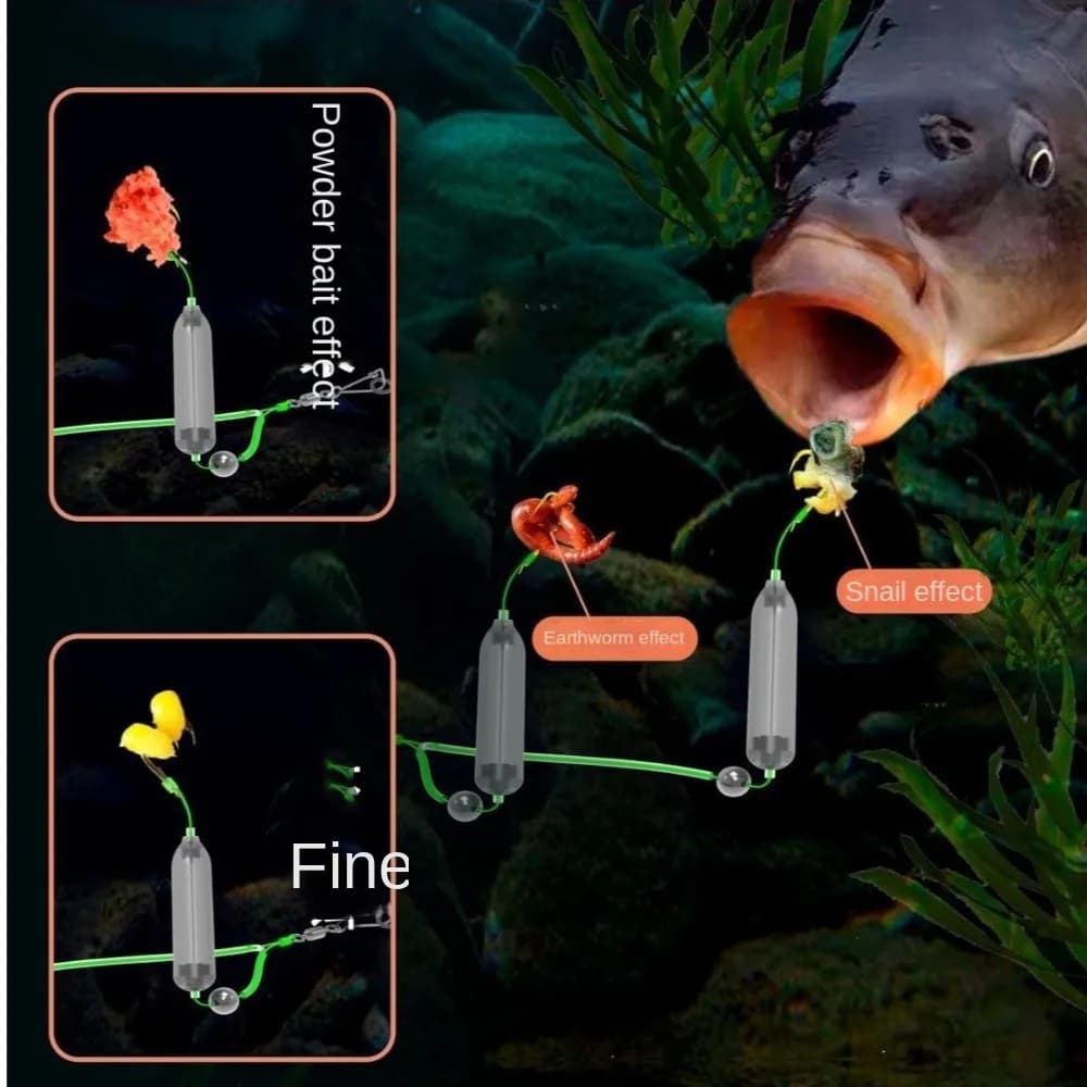 Hair rig prêt à pêcher avec 2 hameçons barbelés suspension - Montage Iseni pour pêche carpe performante