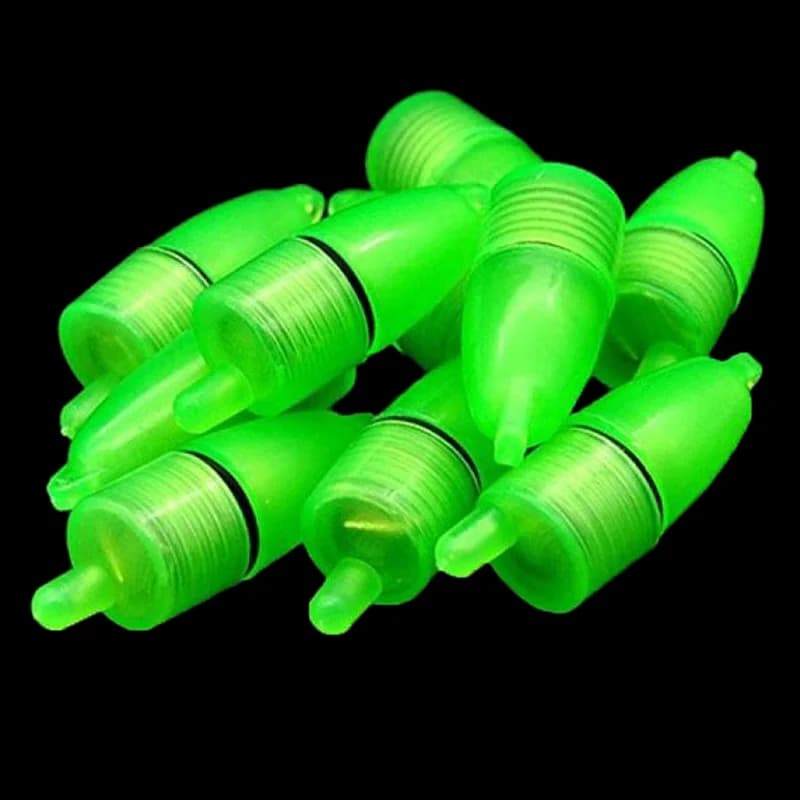 10 cloches lumineuses LED pour pêche nocturne - Alarme mordeur avec clips pour canne à pêche