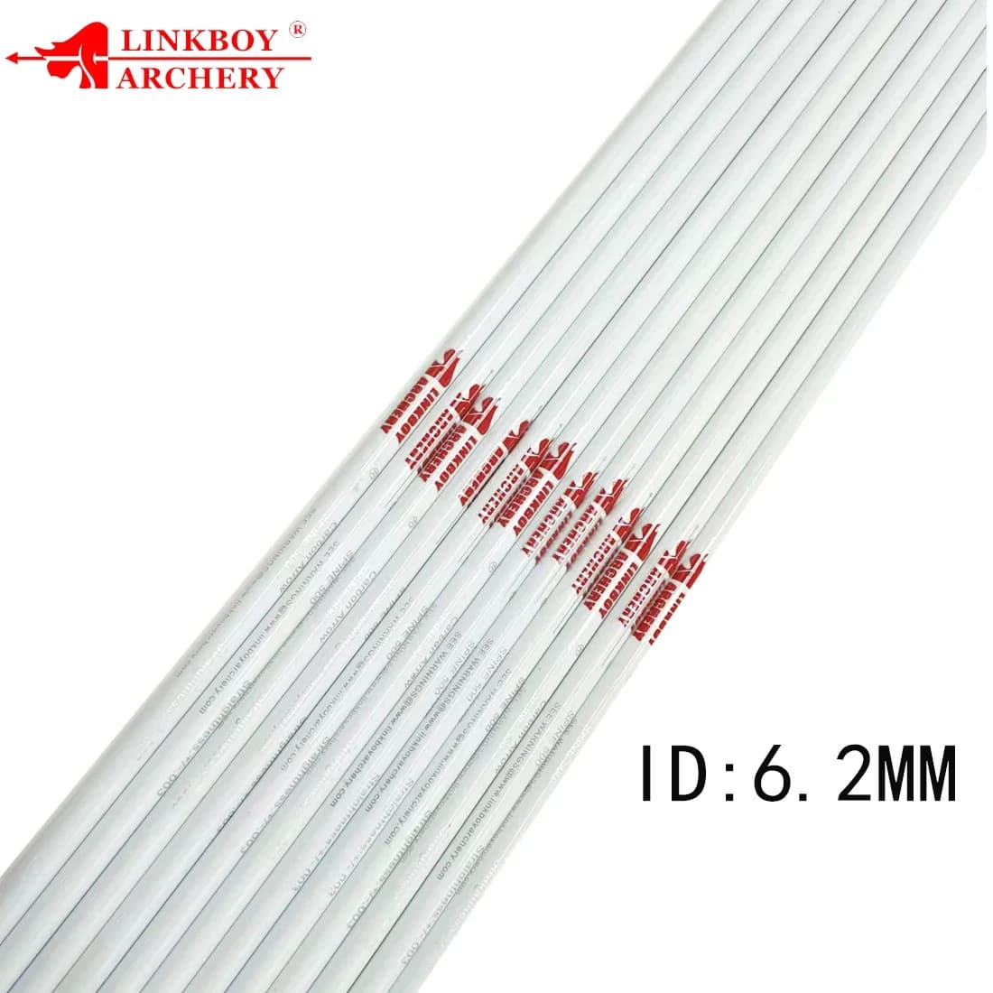 Flèches carbone Linkboy ID6.2mm spine 400-800 lot 6/12 pour arc compound chasse pêche tir sportif