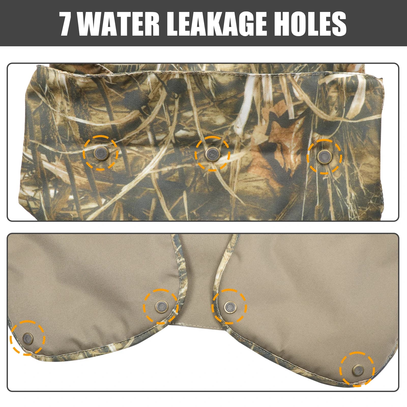 Gilet chasse camouflage upland - Veste légère canard avec poches pour pêche et chasse au gibier