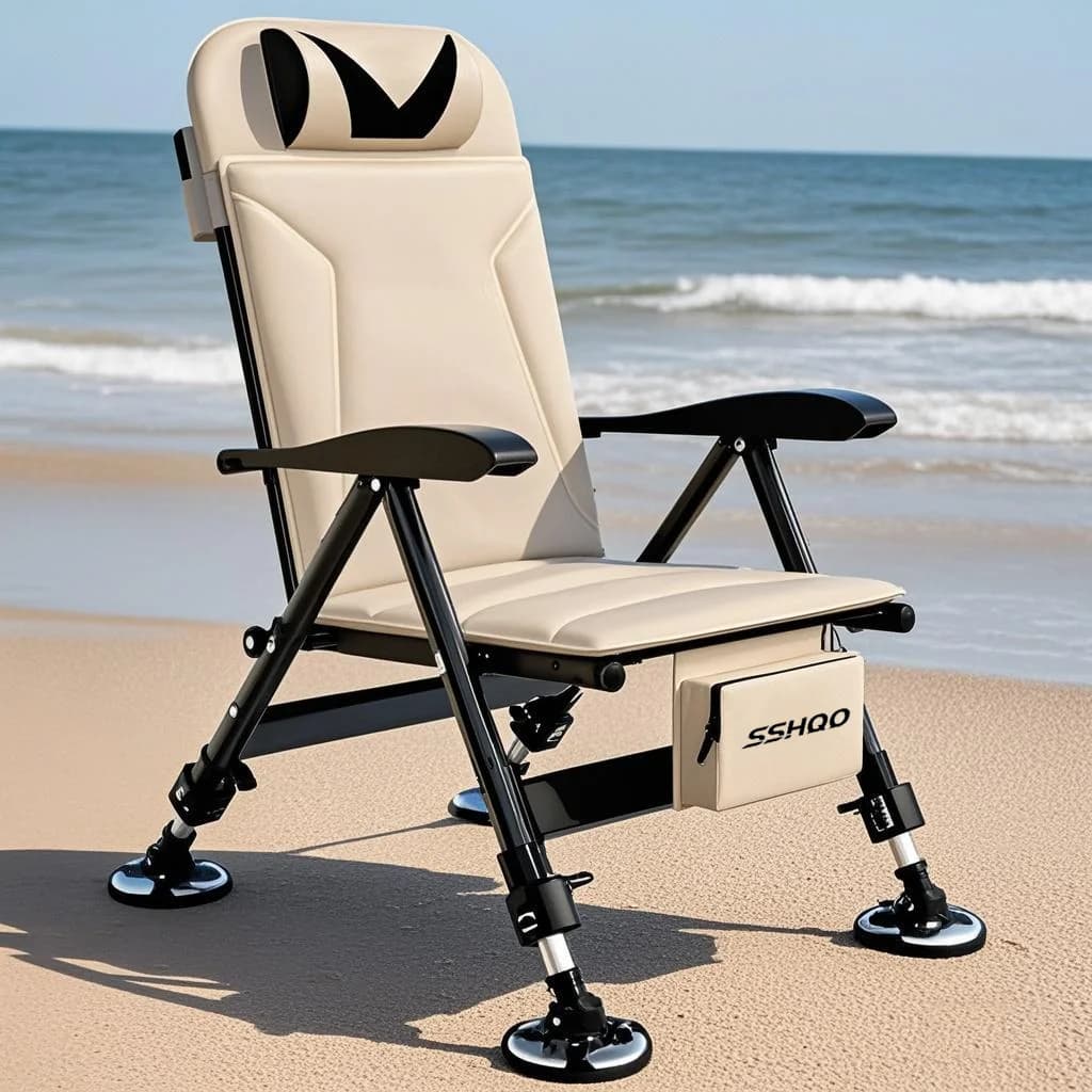 Chaise de pêche pliante européenne renforcée - Siège portable pour pêche en rivière, lac et mer