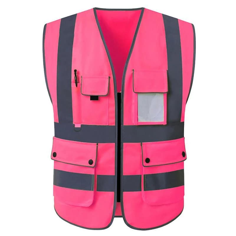 Veste de travail haute qualité orange 5XL multi-poches pour homme construction pêche sécurité