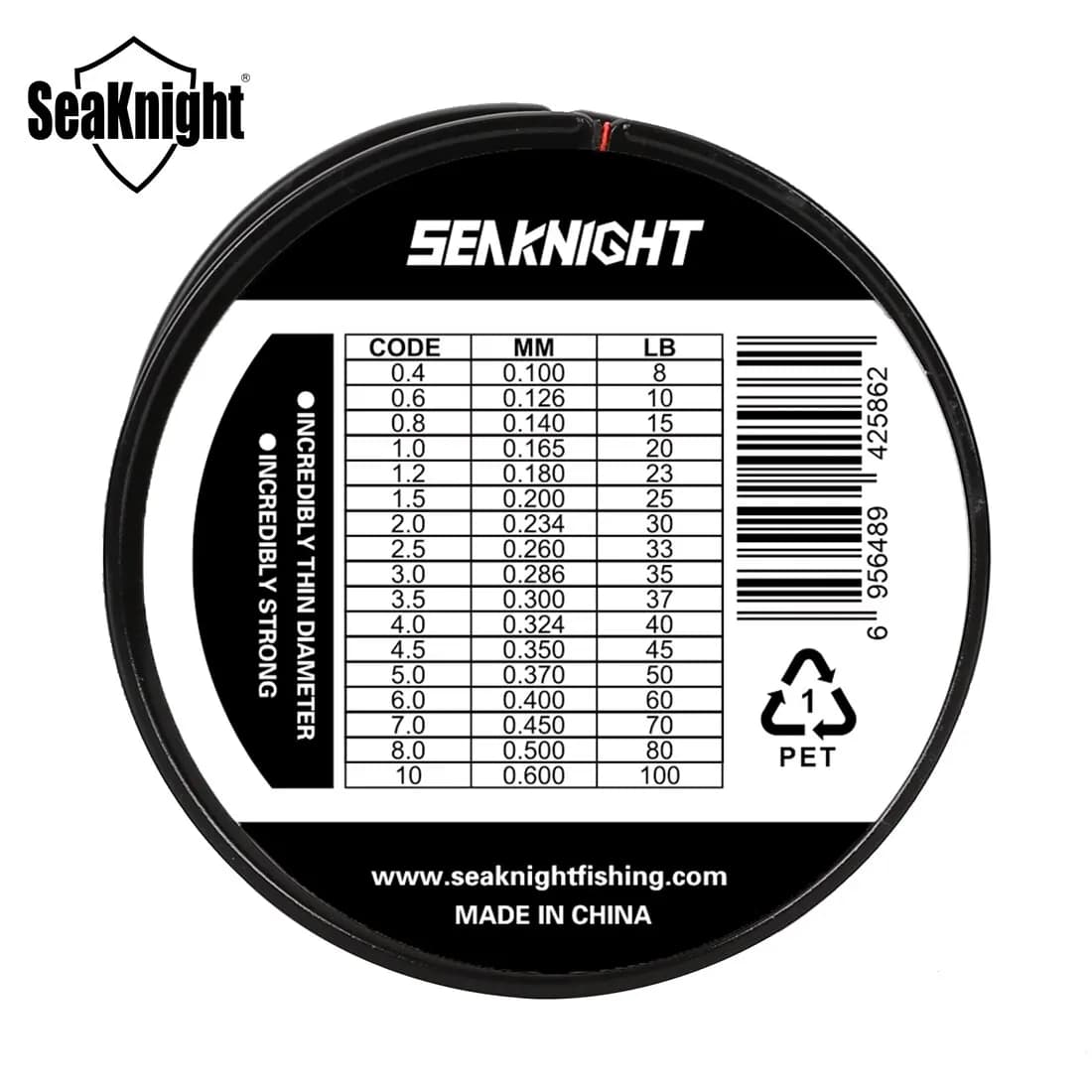 Ligne pêche SeaKnight TriPoseidon 4 brins multifilament 300M PE carpe 15-30LB tressée lisse
