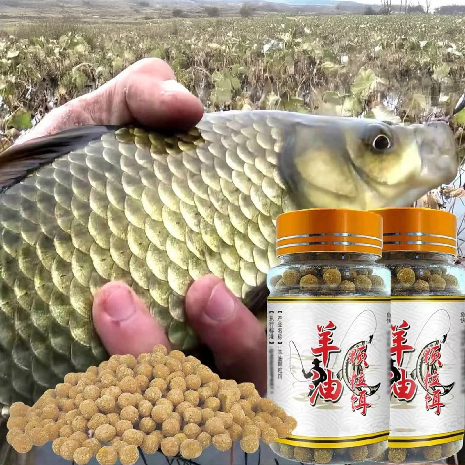 Amorce fraîche Blood Wheat à l'huile d'agneau - Nourriture pour carpe, carassin et poissons blancs