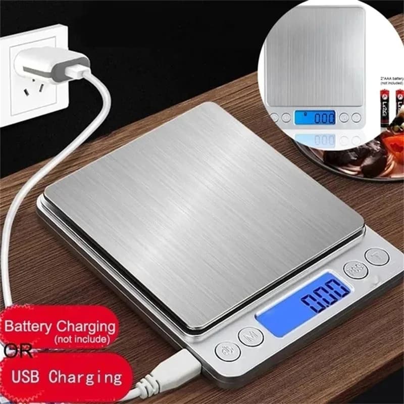 Balance de poche numérique précision cuisine bijouterie pêche 0.1g acier inoxydable mini pèse-aliment