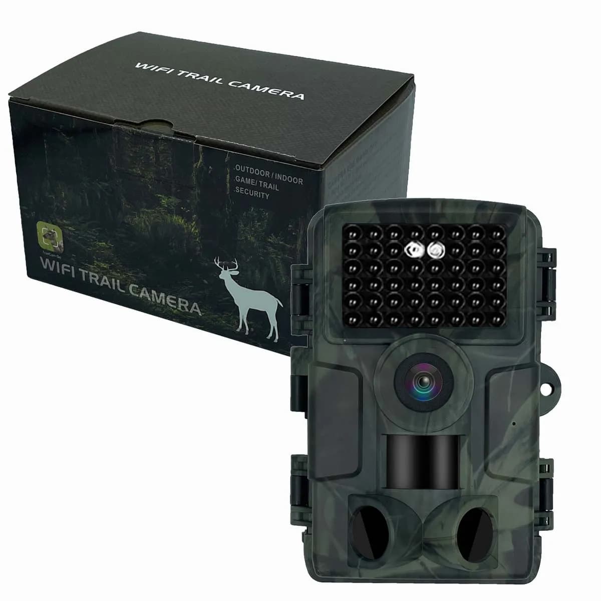 PR4000 caméra chasse WiFi Bluetooth 32MP IP66 étanche avec écran LCD 2 pouces vision nocturne
