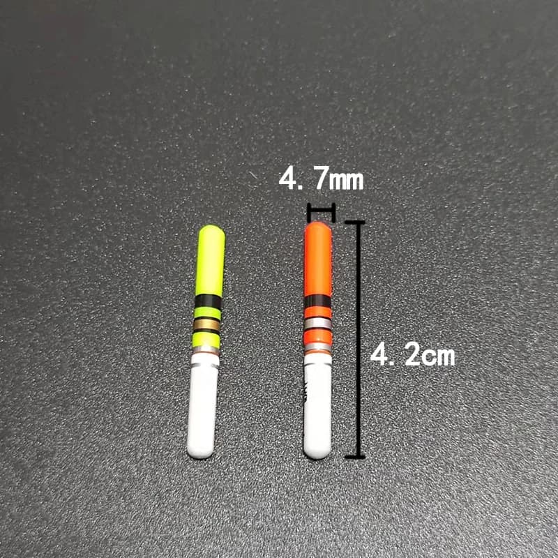 Lot 10 bâtons lumière pêche nocturne avec batterie CR322 LED pour flotteurs lumineux accessoires