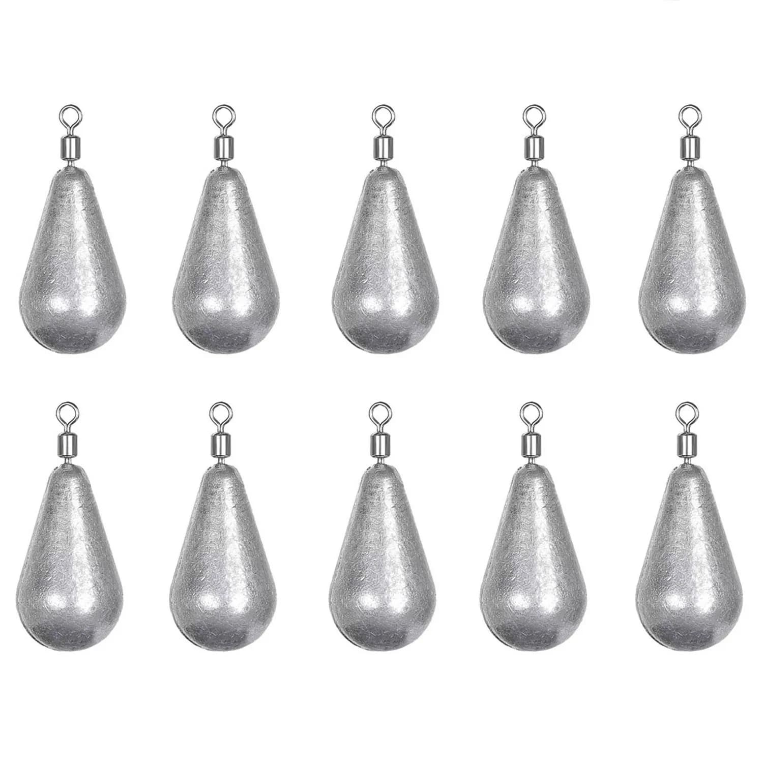 10pcs/lot Fishing Weight Sinkers 3.5g 5g 7g 10g 14g 20g Soft Bait Sinker Bass Fi