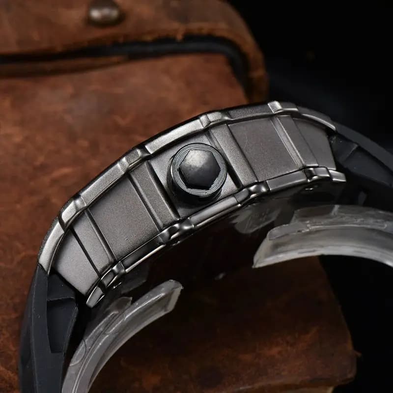 Montre homme quartz luxe calendrier étanche dégagée fashion casual montre bracelet homme