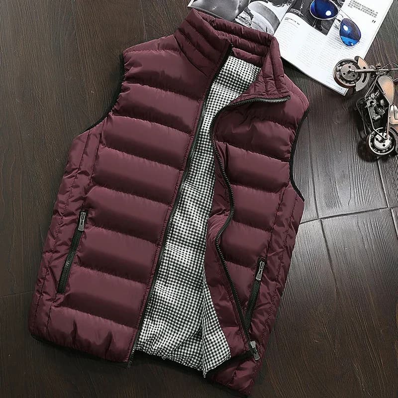 Veste sans manches homme chaude et coupe-vent en coton pour l'automne et l'hiver