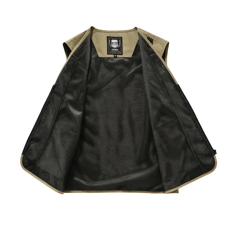 Veste sans manches pêche photographe multi-poches respirante automne 2025 pour hommes