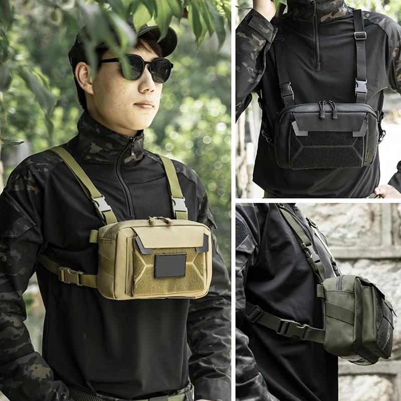 Sac poitrine étanche homme pour pêche et outdoor - Sac à dos tactique pour randonnée, vélo et camping