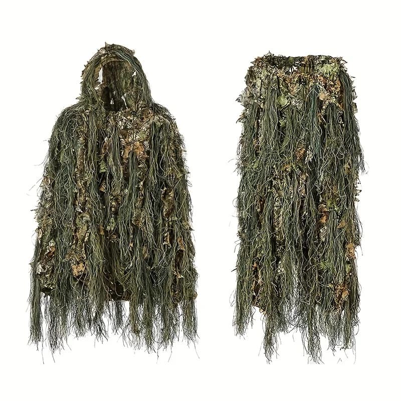 Combinaison ghillie adulte woodland 3D bionique - Tenue camouflage pêche photographie chasse