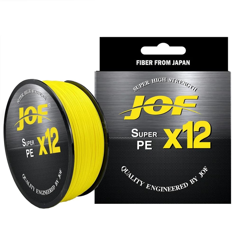 Ligne tressée JOF X12 500M 300M 12 brins multicolore PE 20-80LB pour pêche mer