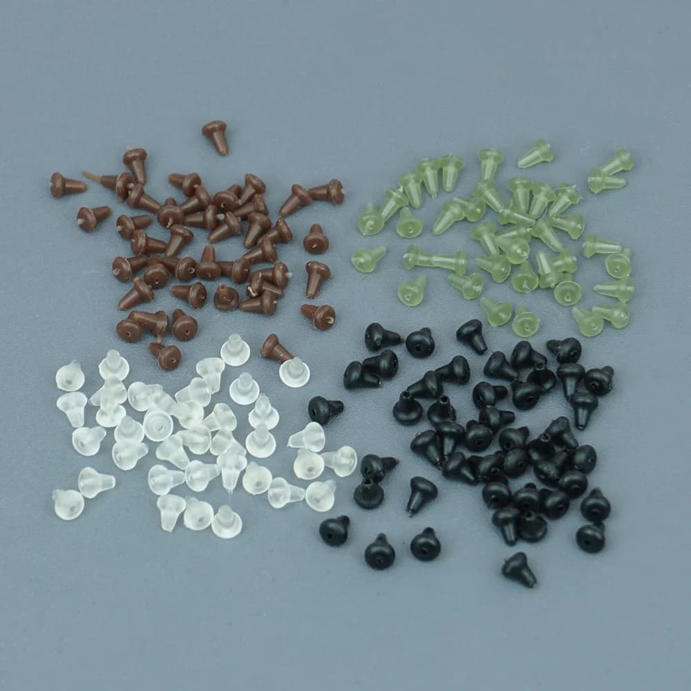 50 stops élastiques souples pour montages carpe - Accessoires terminal rigs 4 couleurs