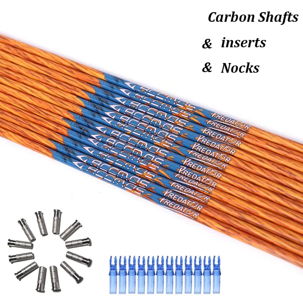 Fûts flèche carbone 33 pouces ID4.2mm spine 600/700/800 précision +/- .003 pêche à l'arc