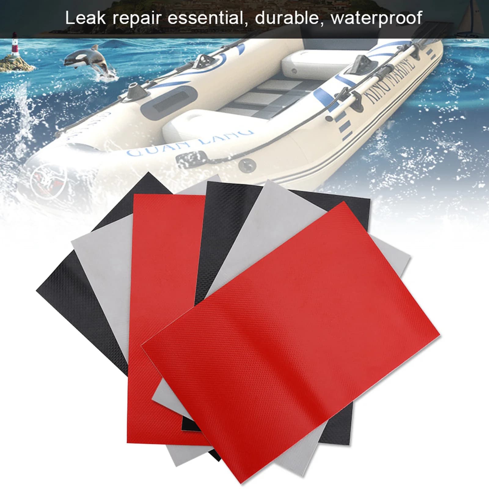 Kit de réparation pour bateau gonflable - Patches et accessoires pour raft, kayak et canoë de pêche