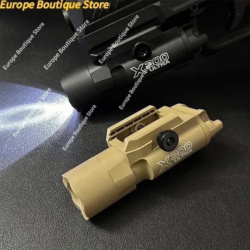 Lampe tactique X300 multifonction pour pêche nocturne - Compatible rail 20mm airsoft et chasse