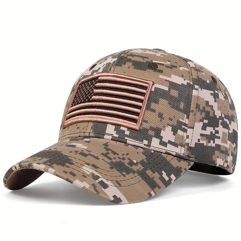 Casquette baseball drapeau US brodée unisexe pour pêche protection solaire printemps automne