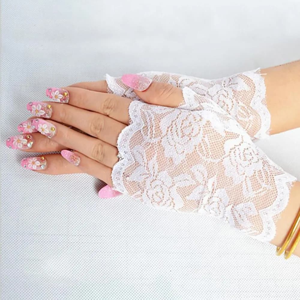 Gants femme sans doigts dentelle sexy pêche - Gants chauffants maille pour pêche en hiver