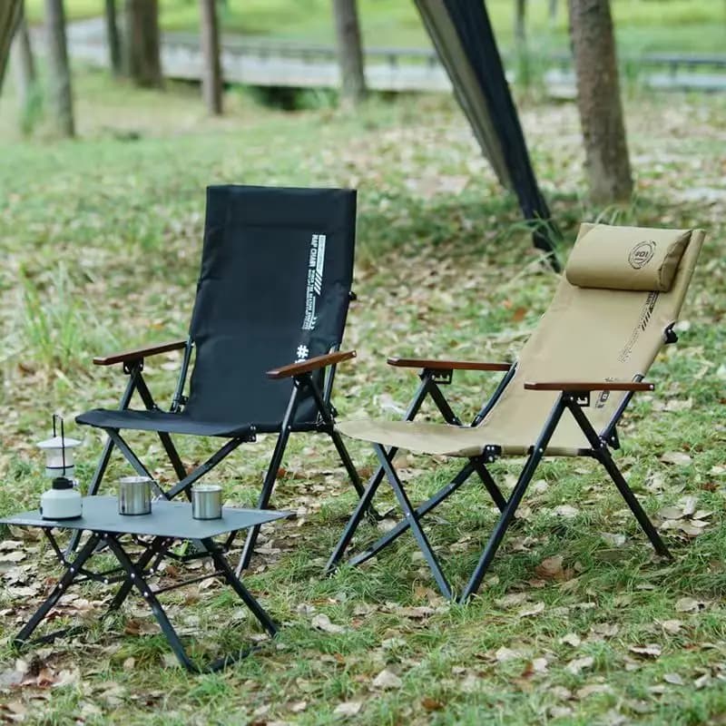 Fauteuil camping réglable 4 positions pêche plage - Chaise longue pliante pique-nique extérieur