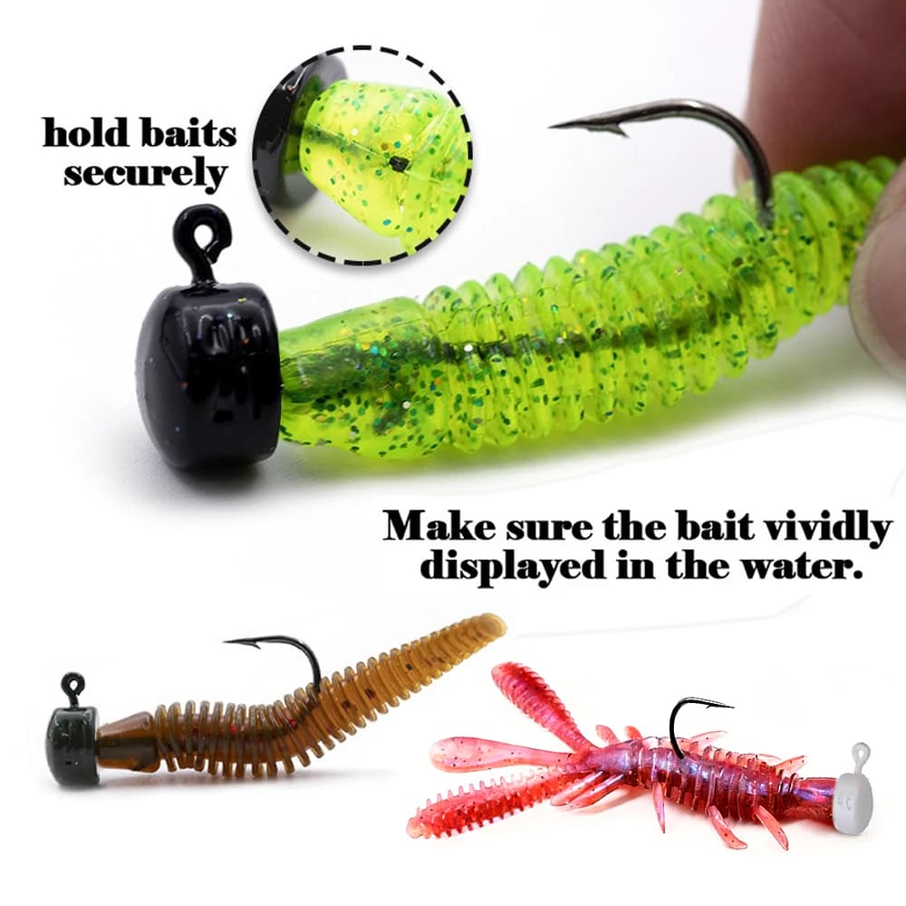 Hameçons Ned Rig 2.8g à 7g tête champignon pour leurres souples pêche finesse 5-20 pièces