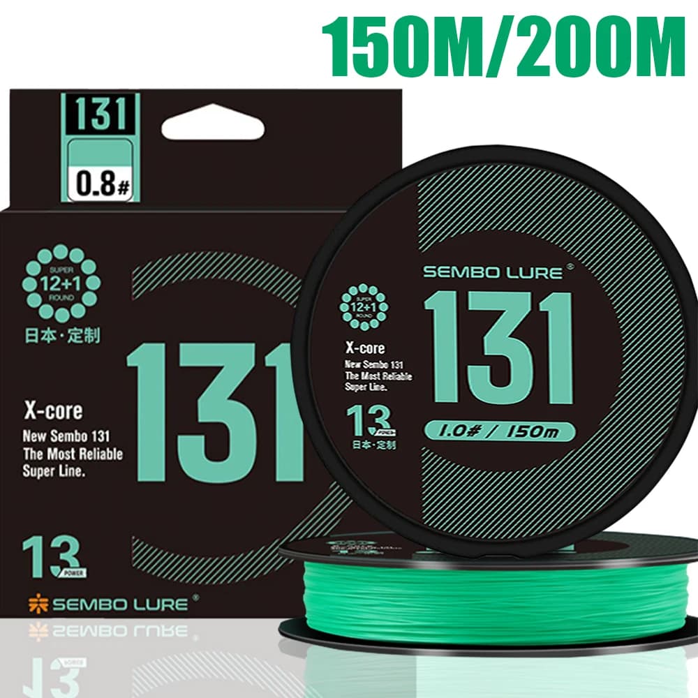 Ligne pêche SEMBO 131 PE tressée super forte - multifilament japonais carpe black bass