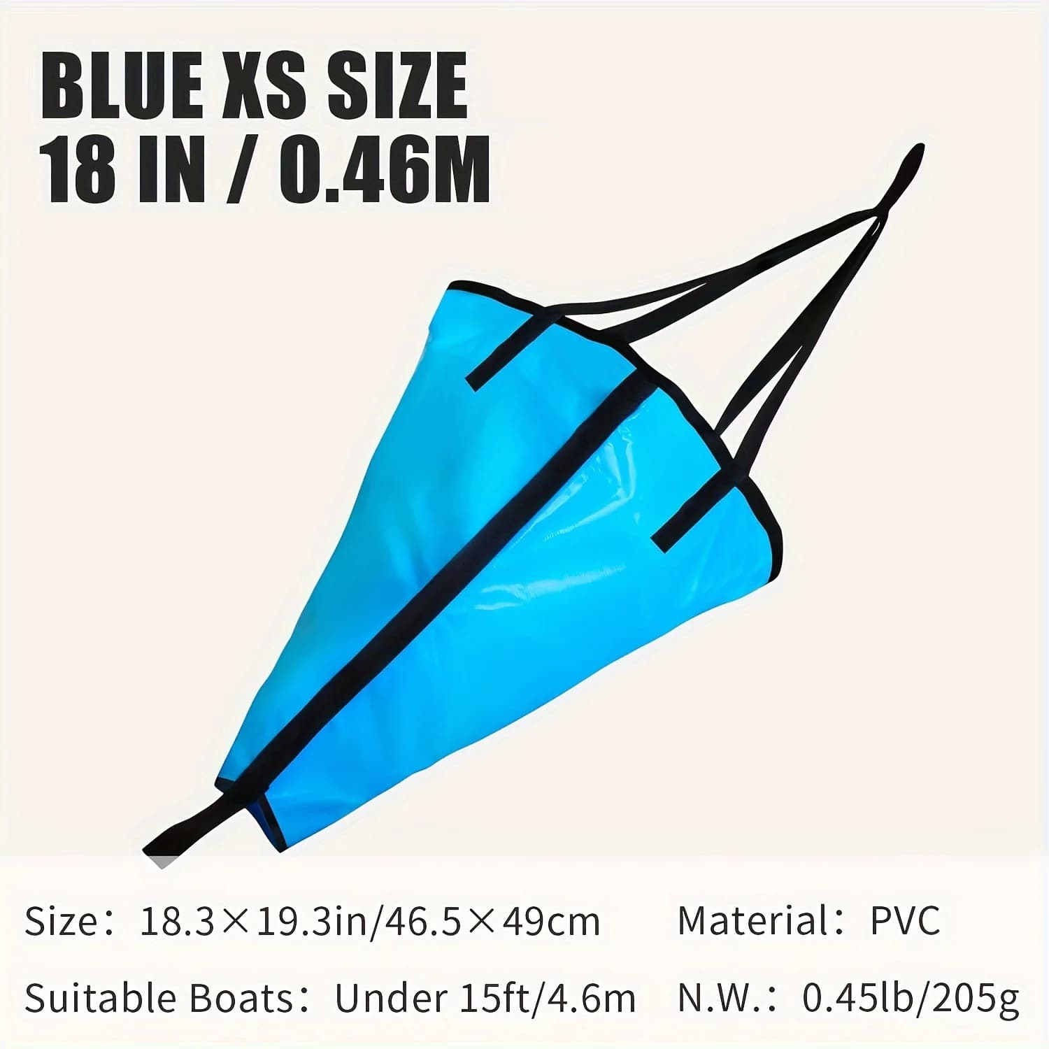 Ancre flottante parachute 45cm pour kayak de pêche - contrôle de dérive pour bateaux