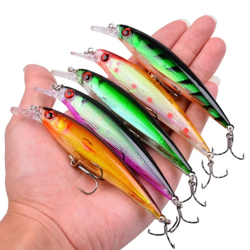Set de 3/5/8 leurres pêche minnow wobble - Leurres nageurs crankbait qualité premium pour carnassiers