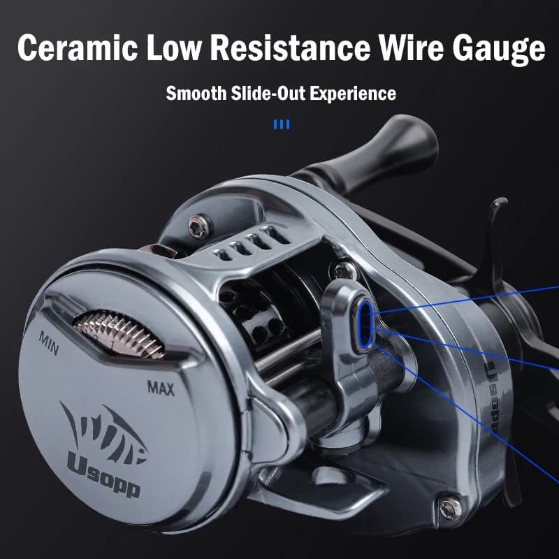 Moulinet Baitcasting Leydun Usopp 125g Ultraléger 7.6:1 4.5kg Drag Pêche Précise Leurres