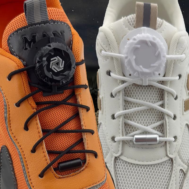 Lacets automatiques à boucle pivotante sans nœud pour chaussures, enfants adultes, idéaux pêcheurs