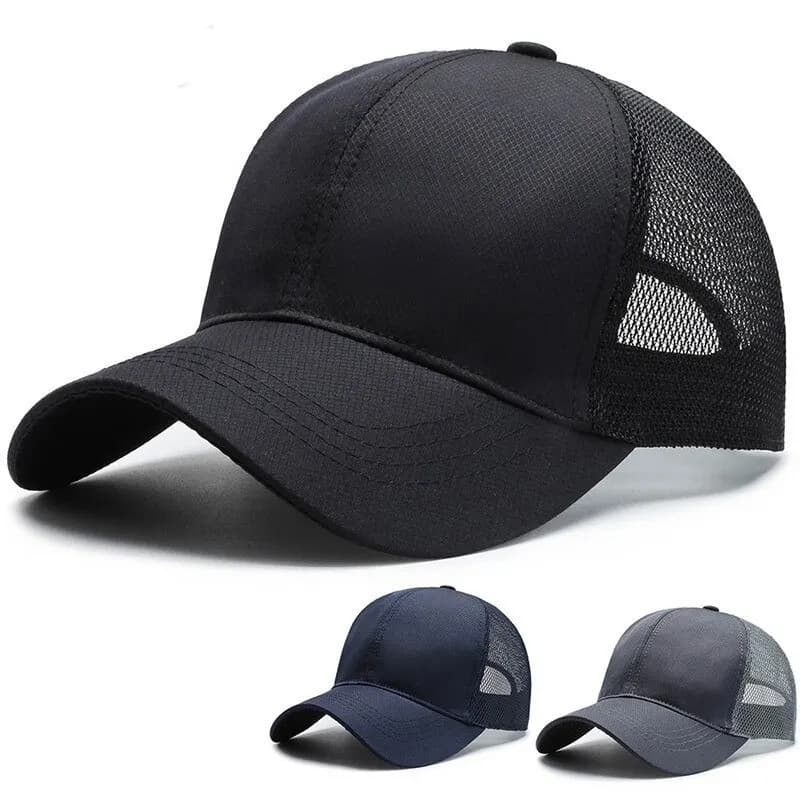 Casquette baseball pêche respirante mesh - Version coréenne légère pour sports nautiques et pêche