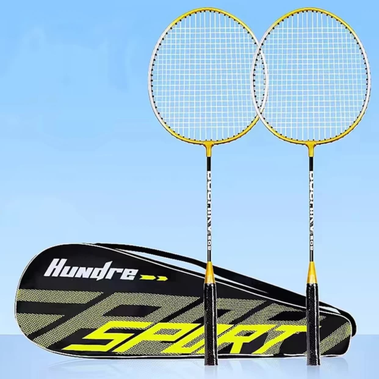 Set badminton débutants original 2 raquettes professionnelles entraînement durable loisir sport