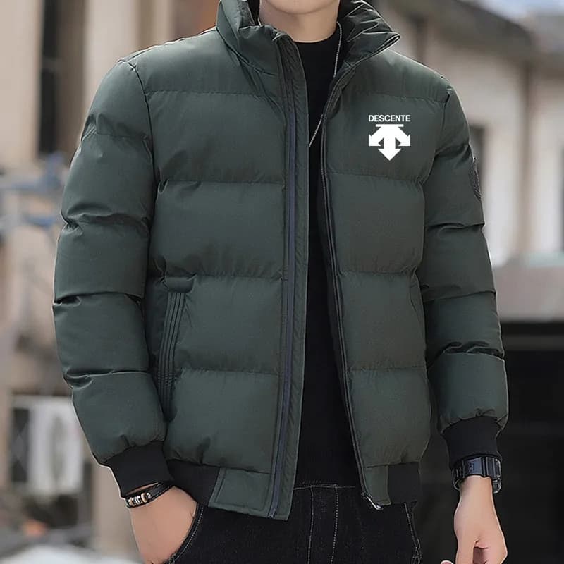 Veste matelassée homme logo tête de tigre 2026 - Parker court et épais pour pêche hivernale fashion
