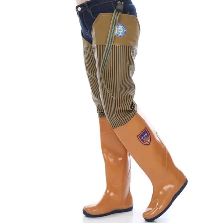 Bottes de pêche genou imperméables semelle souple antidérapantes résistantes pluie