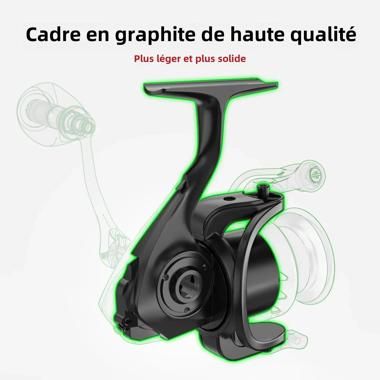 Moulinet Spinning Piscifun Viper X 4-15KG Frein Max Ratio 5.2:1/6.2:1 10+1BB Ultra Léger Pêche