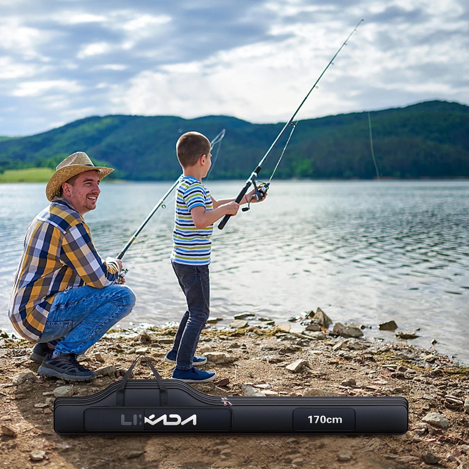 Sac transport pêche Lixada 190cm pliable pour cannes moulinets et accessoires