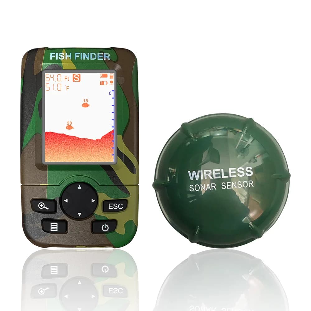 Sonar sans fil portable 100m avec écran LCD pour localiser les poissons en pêche sur glace