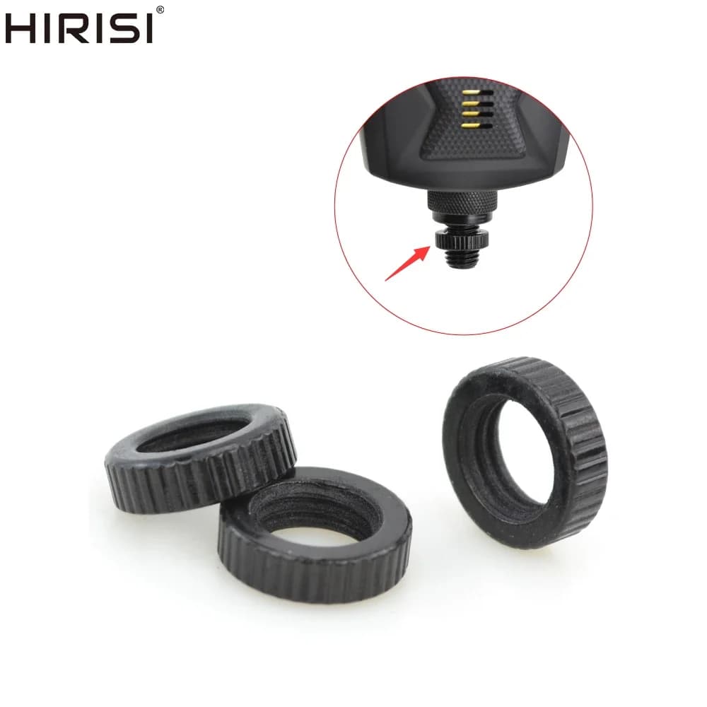 10 écrous de rechange Hirisi pour alarmes de pêche à la carpe - Filetage standard noir