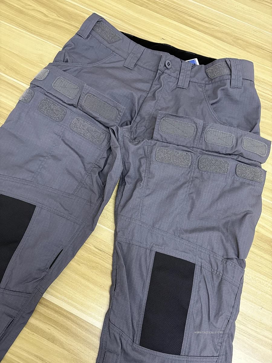 Pantalon d'assaut LEAF CTSFO camouflage - Entraînement pêche tactique terrain varié noir gris