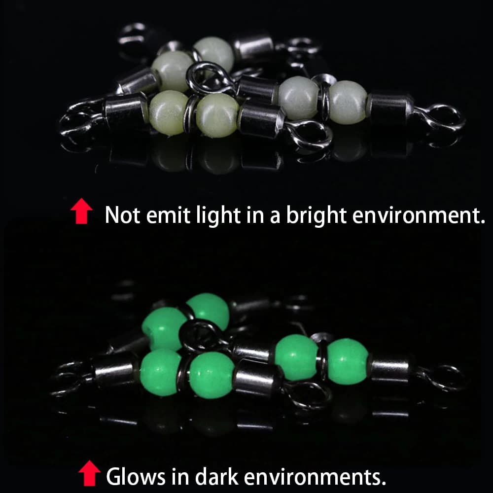 10 pièces triple émerillons roulements à billes DNDYUJU pour accessoires de pêche solides et connecteurs hameçons