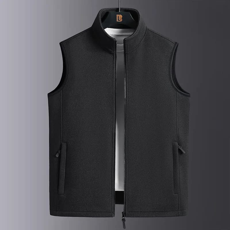 Gilet polaire homme grande taille chaud en laine mérinos pour pêche hivernale confortable