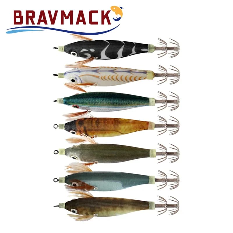 2 leurres calamar lumineux 10cm 9g - Appâts artificiels poulpe crevette seiche pour pêche nocturne