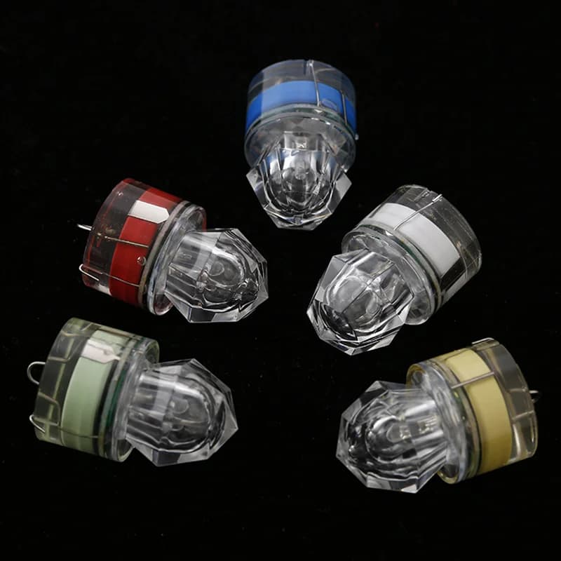 Lampe de pêche LED submersible profonde - Projecteur tube diamant étanche avec appât lumineux coloré