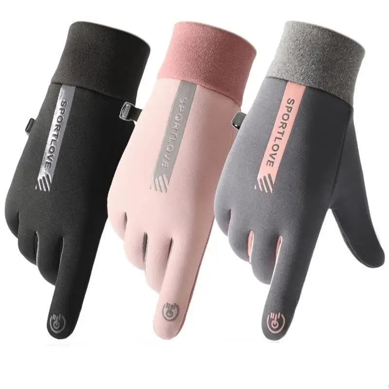 Gants vélo femme hiver thermiques imperméables coupe-vent pour ski running cyclisme