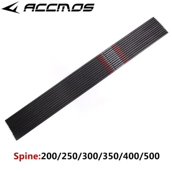 Fûts flèches carbone 3K ACCMOS 33 pouces spine 200-500 - DIY chasse pêche archerie France